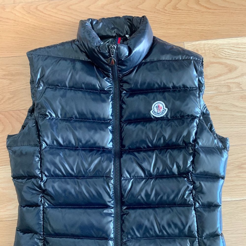 Moncler Shiny Black Women's Vest